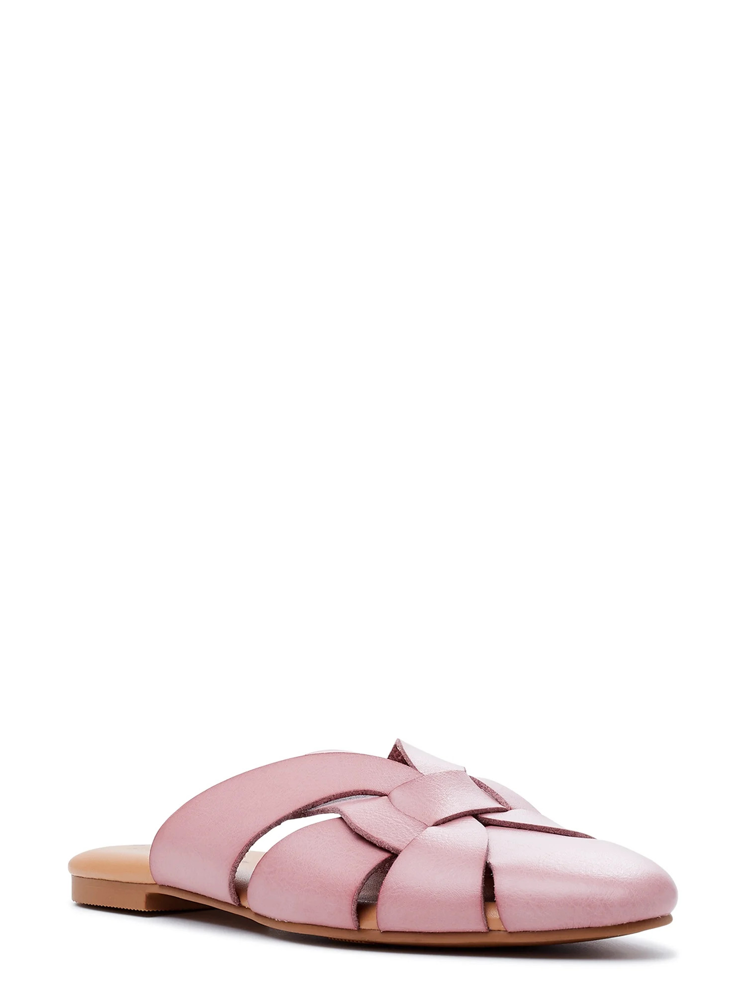 Time and Tru Women's Cutout Flat Mules - Walmart.com | Walmart (US)