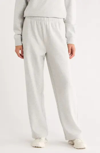 Zella Ultra Cozy Straight Leg Sweatpants in Burgundy Fudge at Nordstrom, Size Small | Nordstrom