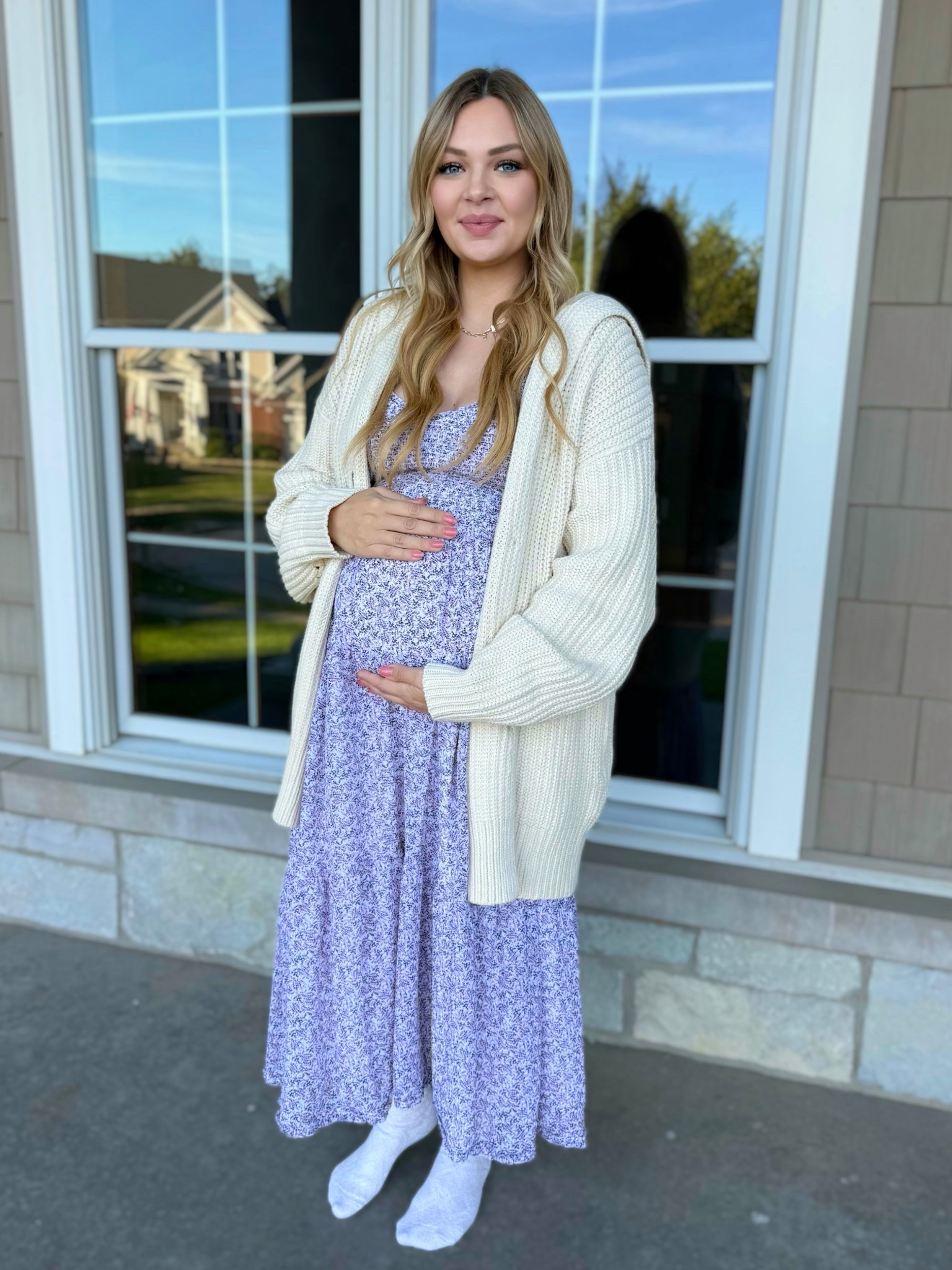 Baby shower outfit! Wearing a L in the dress— this pattern isn’t available but the style is in lots of other colors! This cardigan is perfect for fall— wearing tts S.

#LTKBump #LTKStyleTip #LTKSeasonal