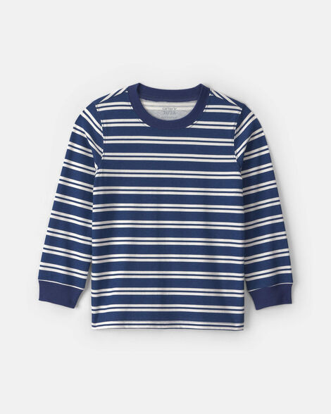 Toddler Boy Striped Long-Sleeve Tee - Navy Blue/White | Carter's | Carter's Inc