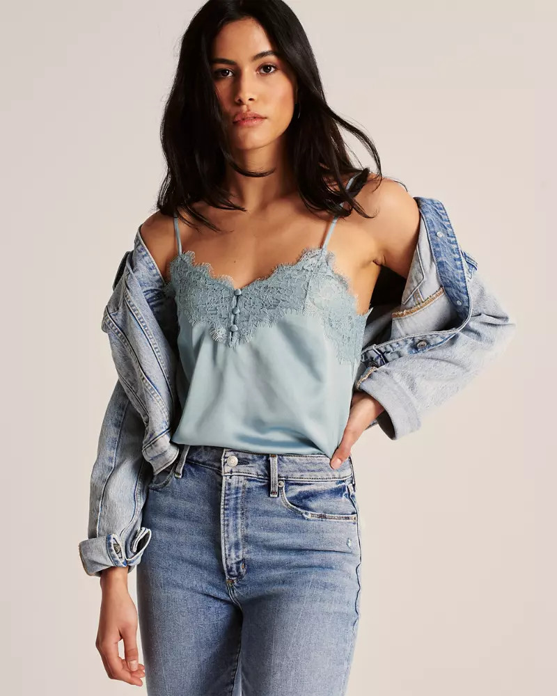 Lace Trim Cami | Abercrombie & Fitch US & UK