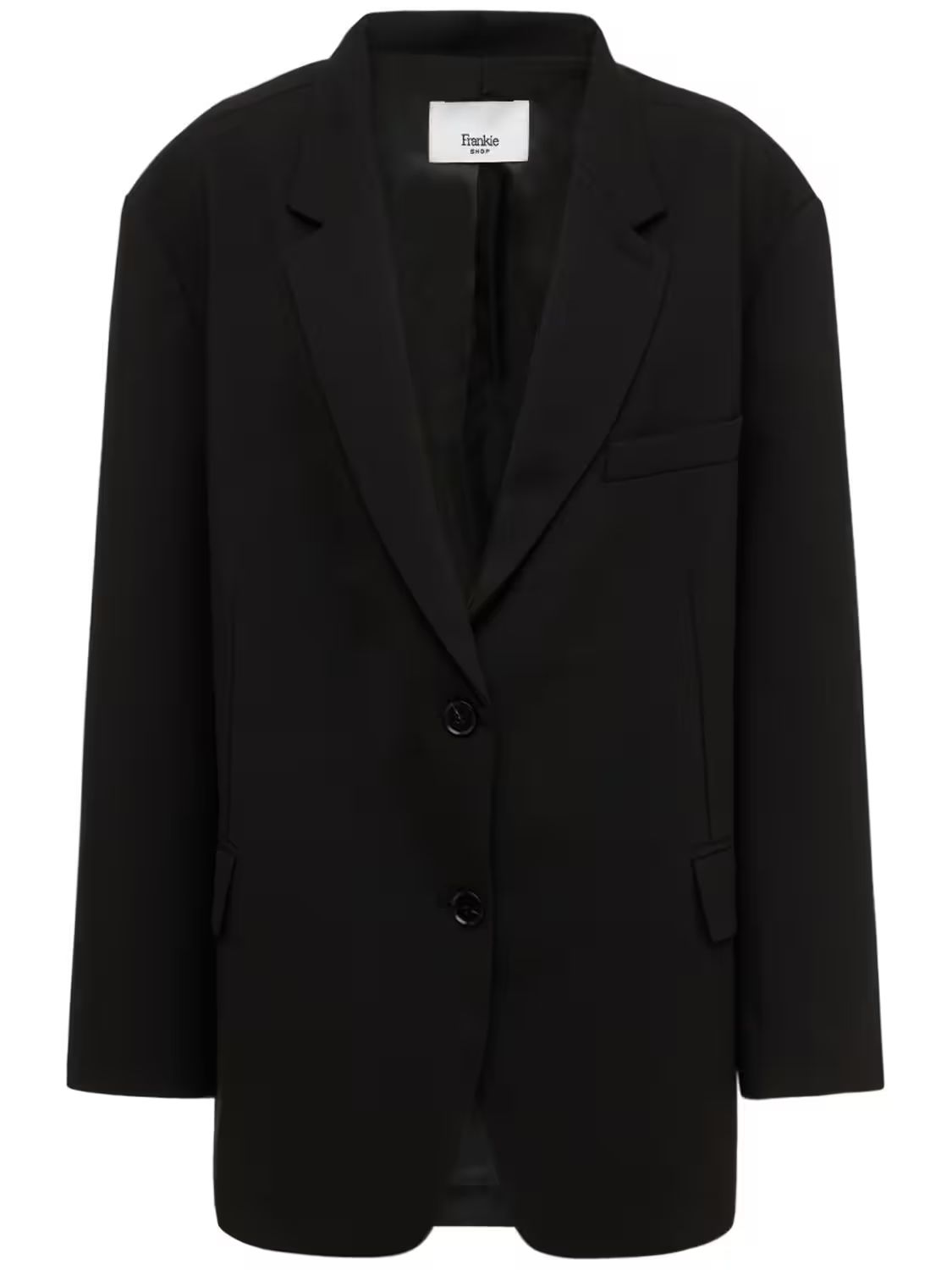 The Frankie Shop - Blazer boxy oversize bea - Noir | Luisaviaroma | Luisaviaroma