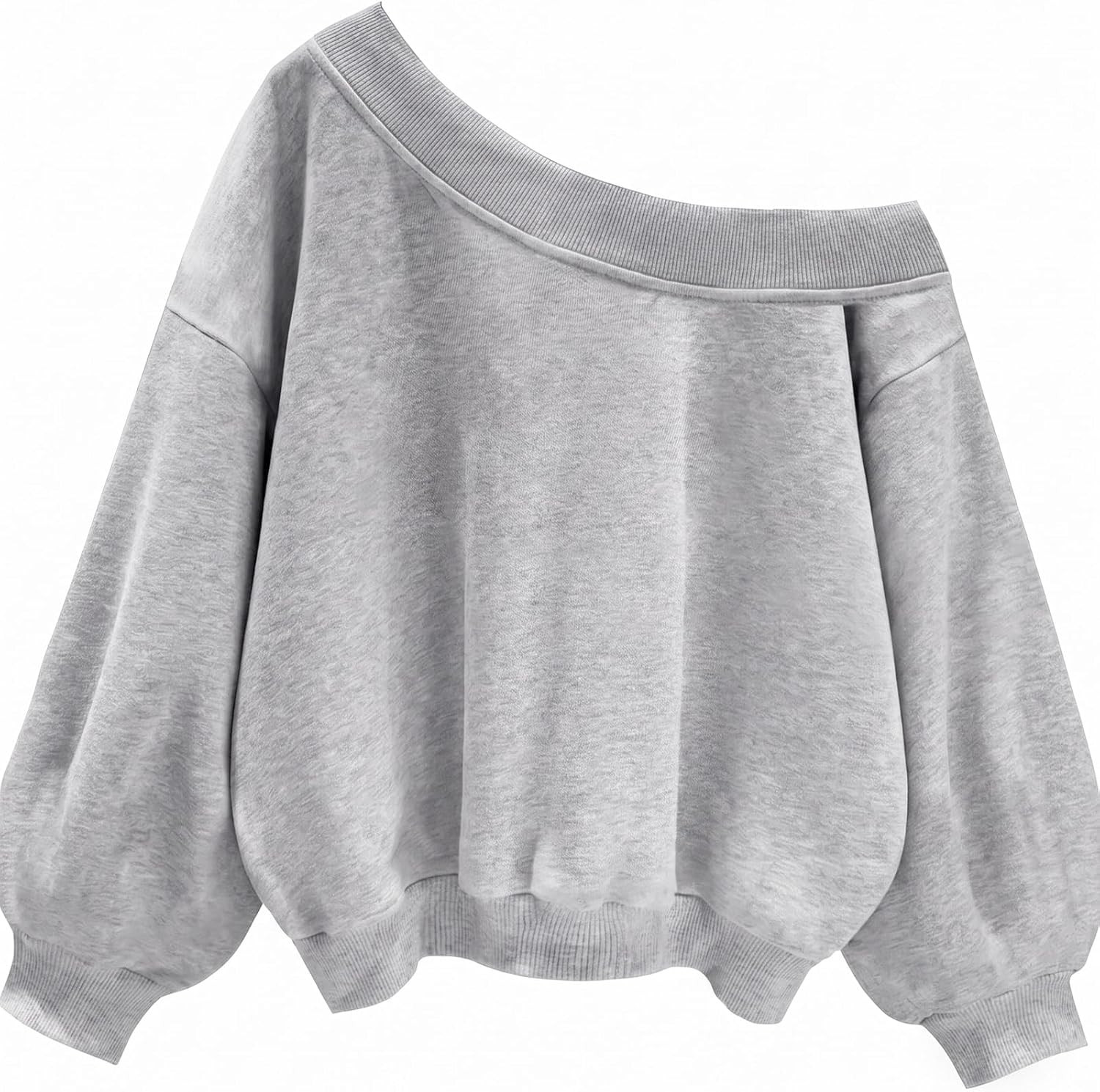 Remidoo Womens Off Shoulder Sweatshirt Oversized Fleece Long Sleeve Top | Amazon (US)