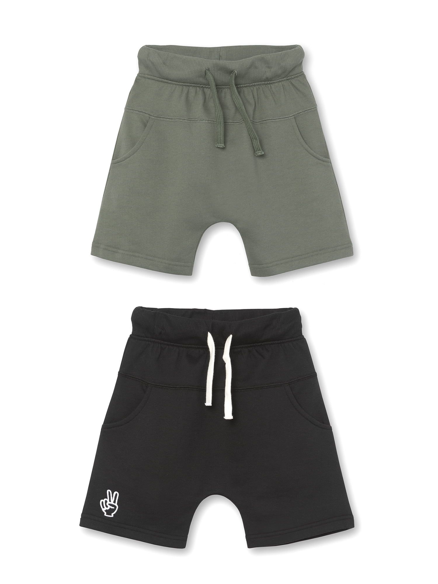 Little Star Organic Toddler Boy 2Pk Harem Shorts, Size 12M-5T | Walmart (US)