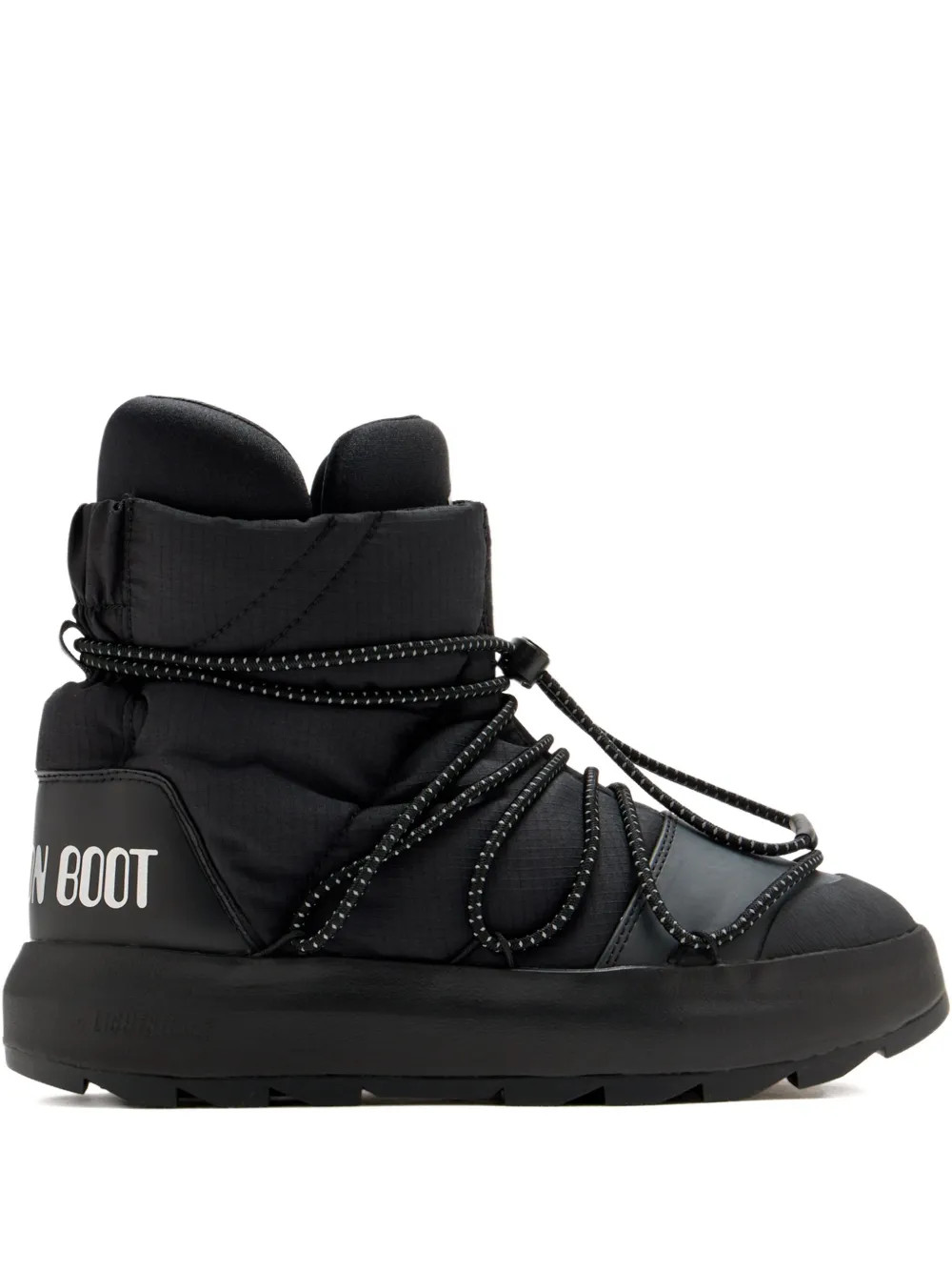 Adidas x Moon Boot Quilted lace-up Boots | Black | FARFETCH EE | Farfetch Global