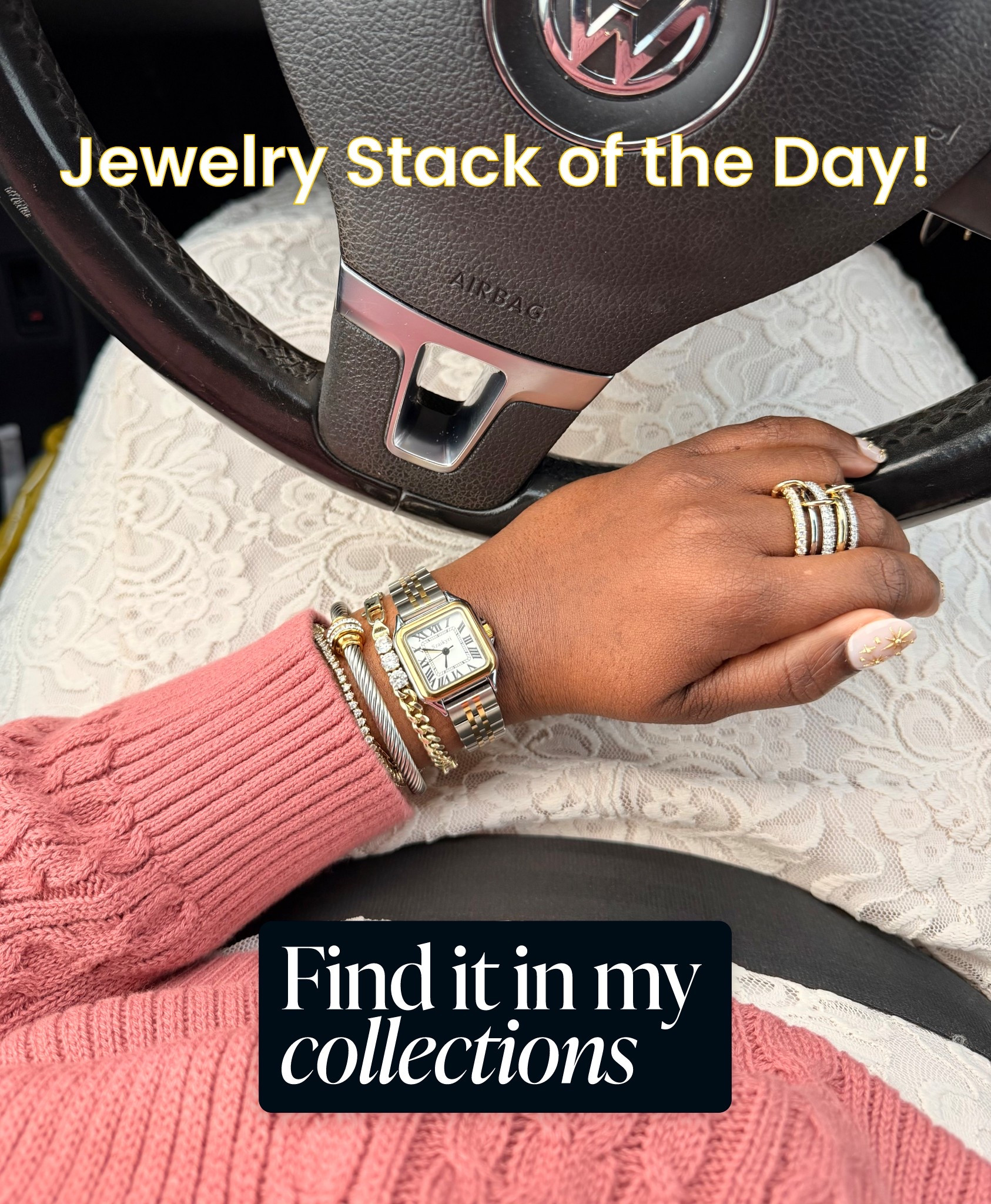 Swooning over my jewelry stack! Watch, mixed metal ring, and David Yurman cuff bracelet is from Amazon. Tennis bracelets from Melinda Maria ! 💎 

#LTKFindsUnder50 #LTKStyleTip #LTKBeauty