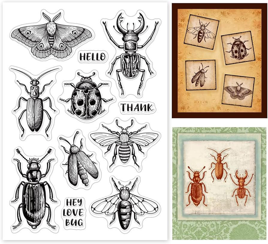 PH PandaHall Insects Stamp Sets, Beetles Clear Seal Stamps Silicone Transparent Seals for DIY Scr... | Amazon (US)