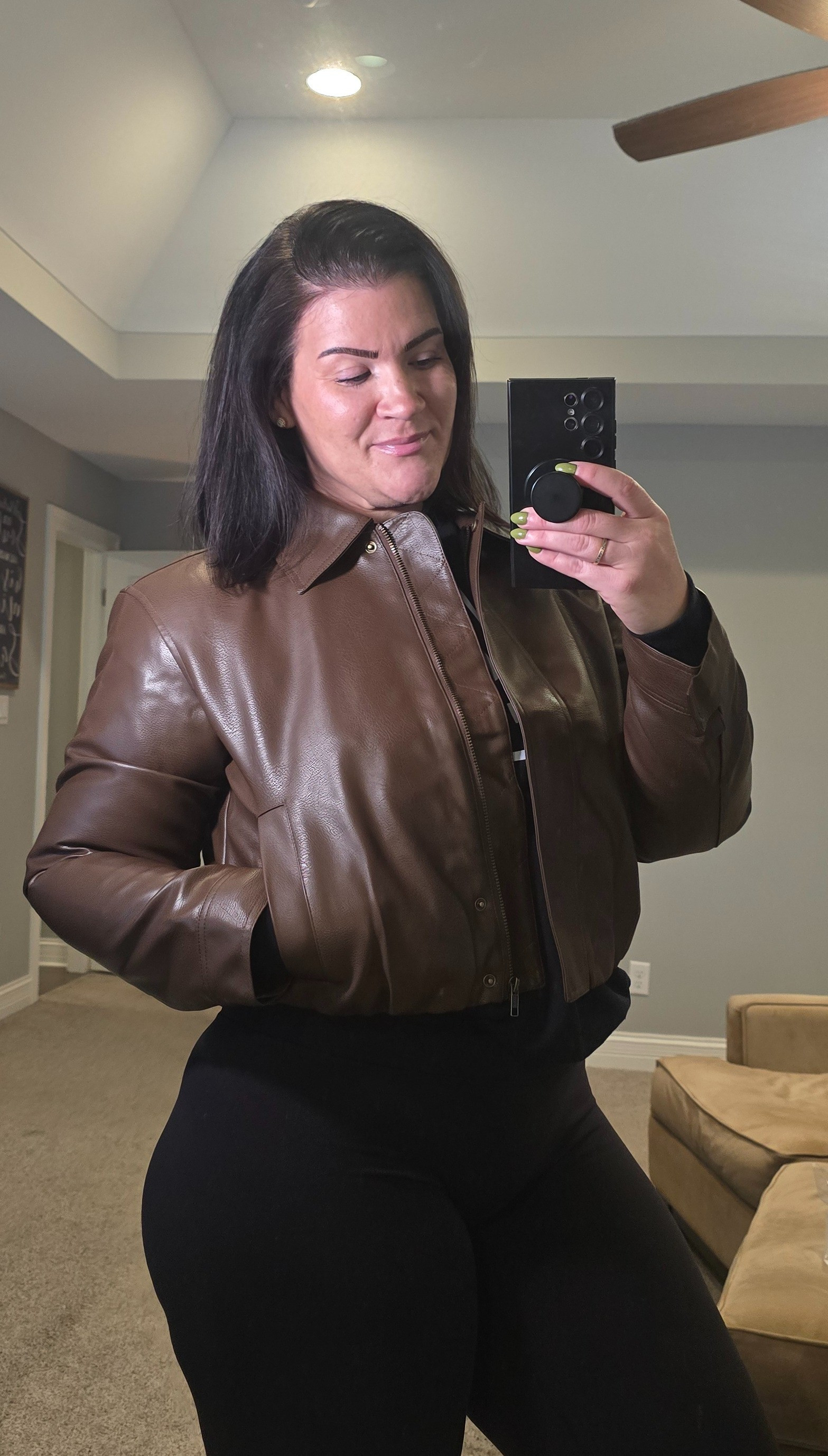 I stumbled on this jacket on accident and I am so glad I did! This cropped faux leather jacket is stylish and timeless! Get your true size!

#LTKCyberWeek #LTKOver40 #LTKMidsize