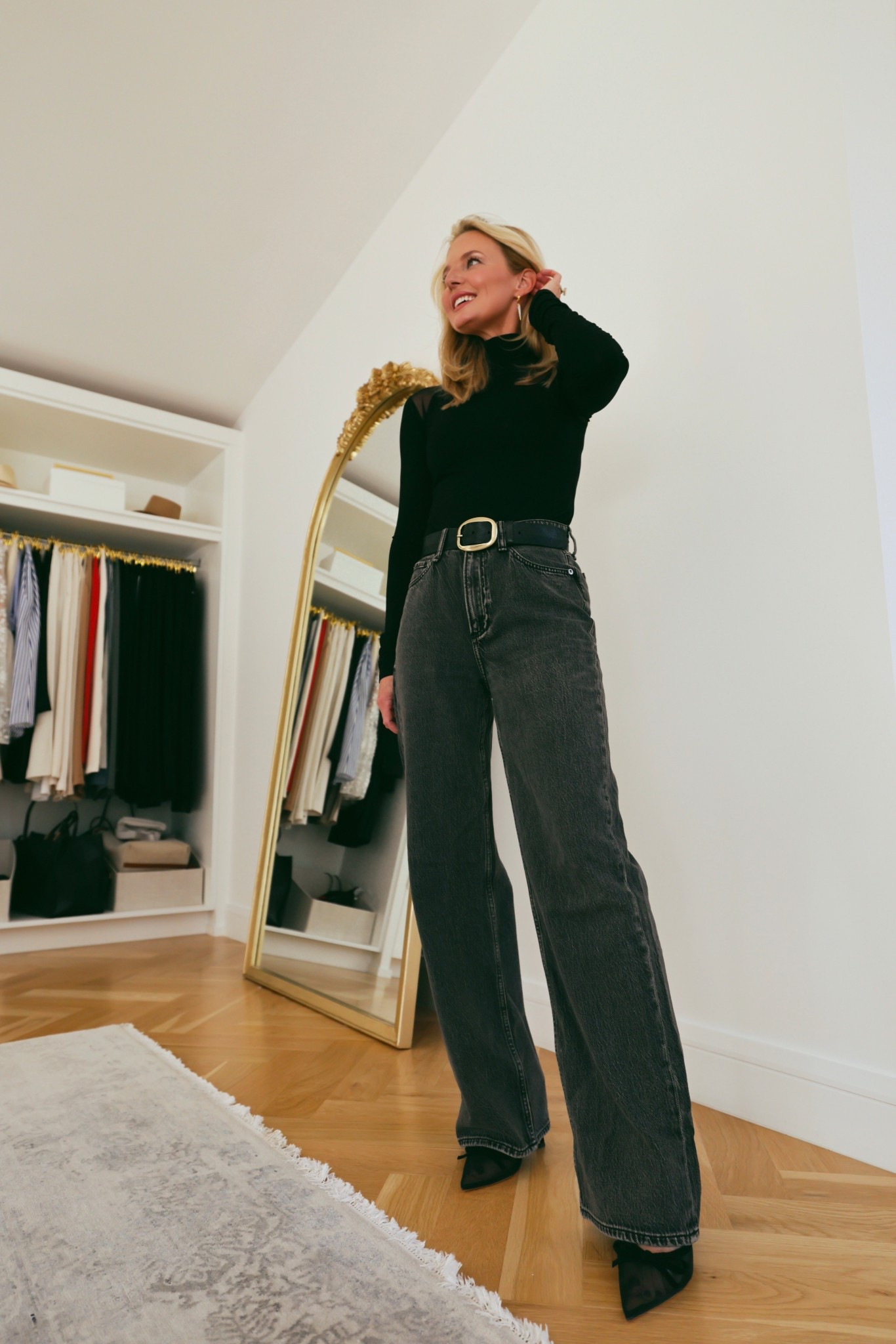 One of my favorite jeans ever is this pair of loose fitting wide-leg jeans by Rag & Bone. The fit is modern and cool, and it’s a 31.5” inseam which is perfect for me at 5’4”. 

#LTKOver40 #LTKSaleAlert #LTKSeasonal