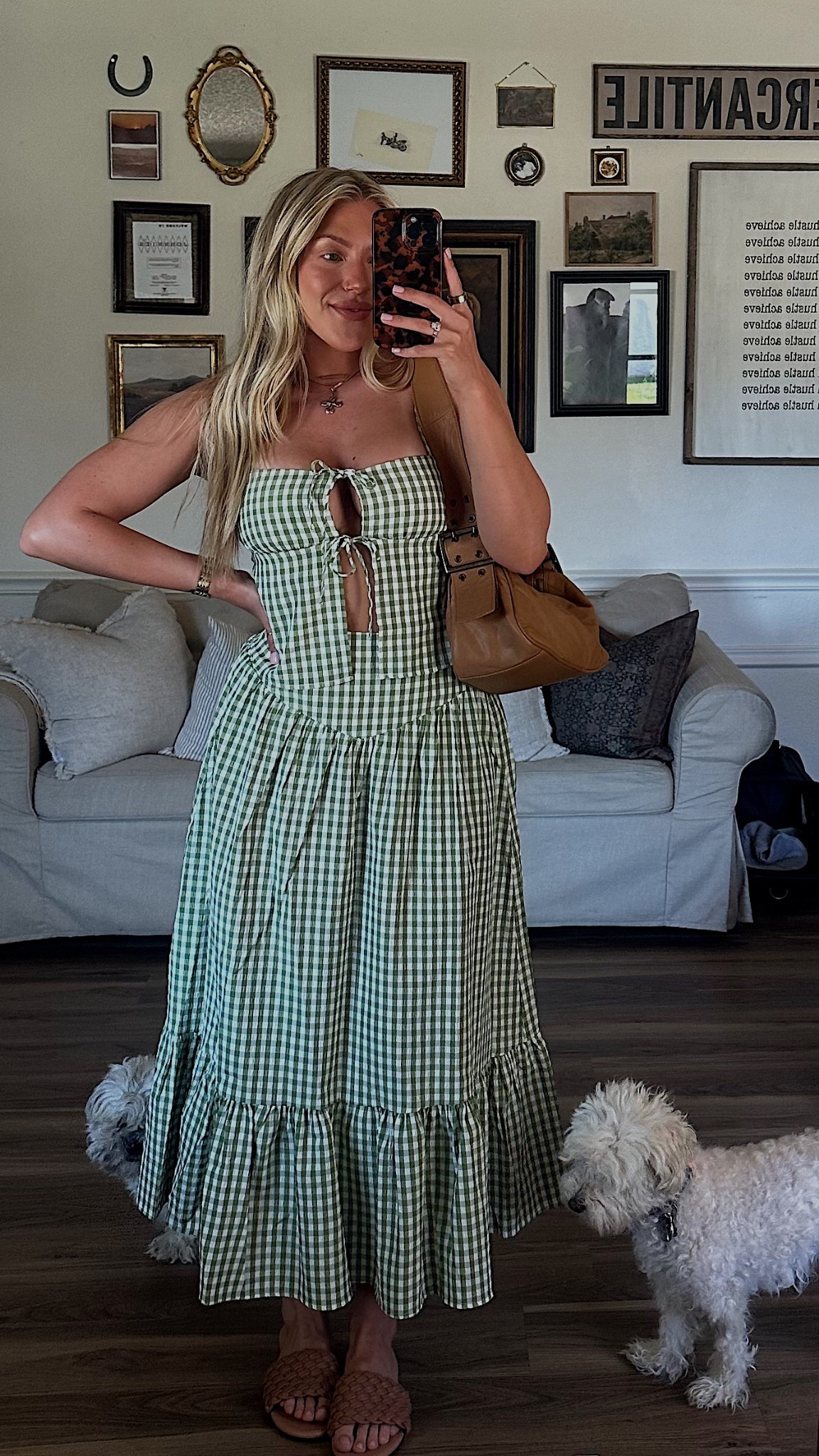 wearing size small top / xs skirt 💚 

#LTKSeasonal #LTKStyleTip