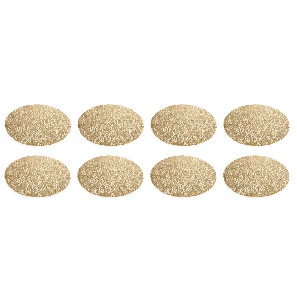 Dusty Gold Round Placemat 15" (Set of 8) | Wayfair North America