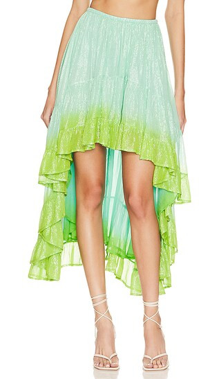 Celeste Skirt in Marbella Tie Dye Pool Lime | Revolve Clothing (Global)