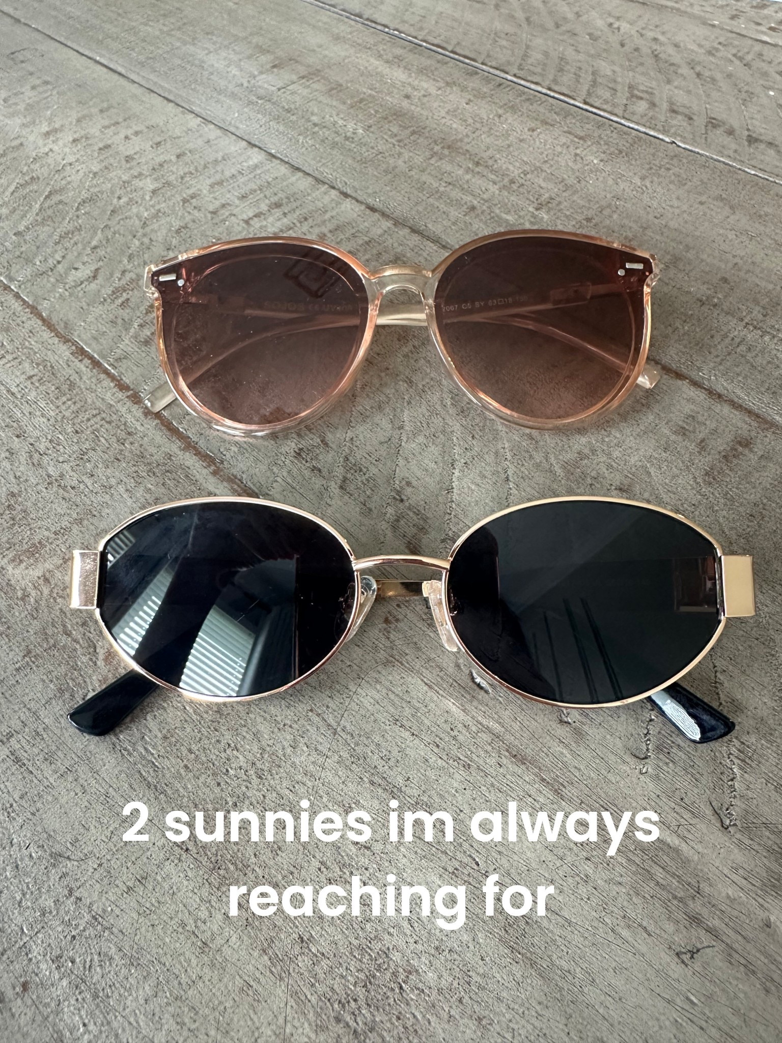 2 sunglasses I’m ALWAYS reaching for ! And both are from Amazon ! 

#sunglasses #amazonmusthave #amazonfinds #sunnies #accessories 

#LTKStyleTip #LTKFindsUnder50 #LTKSeasonal