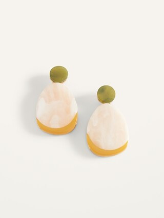 Color-Blocked Stone Drop Earrings for Women | Old Navy (US)