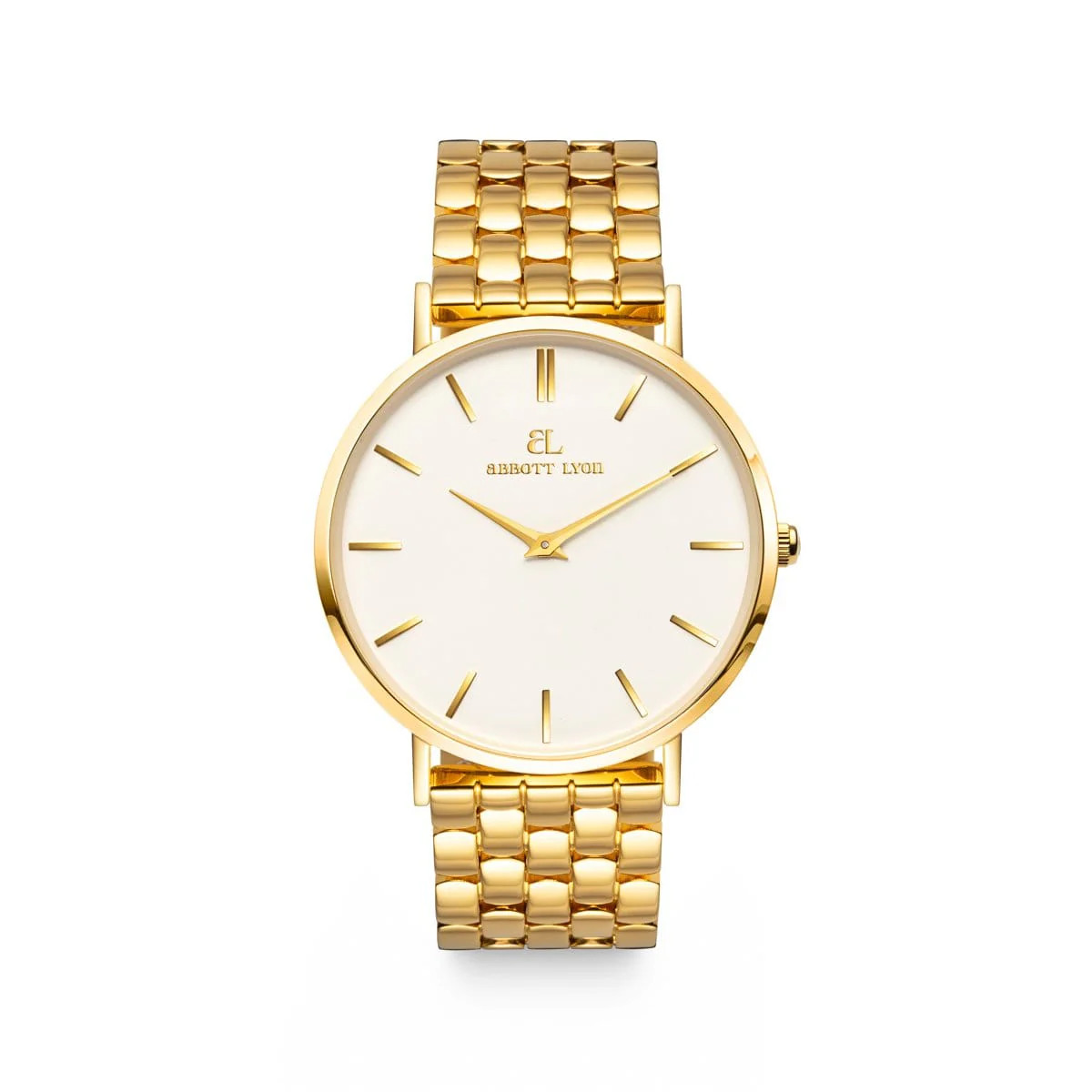 Gold Kensington Link 40 Watch | Abbott Lyon
