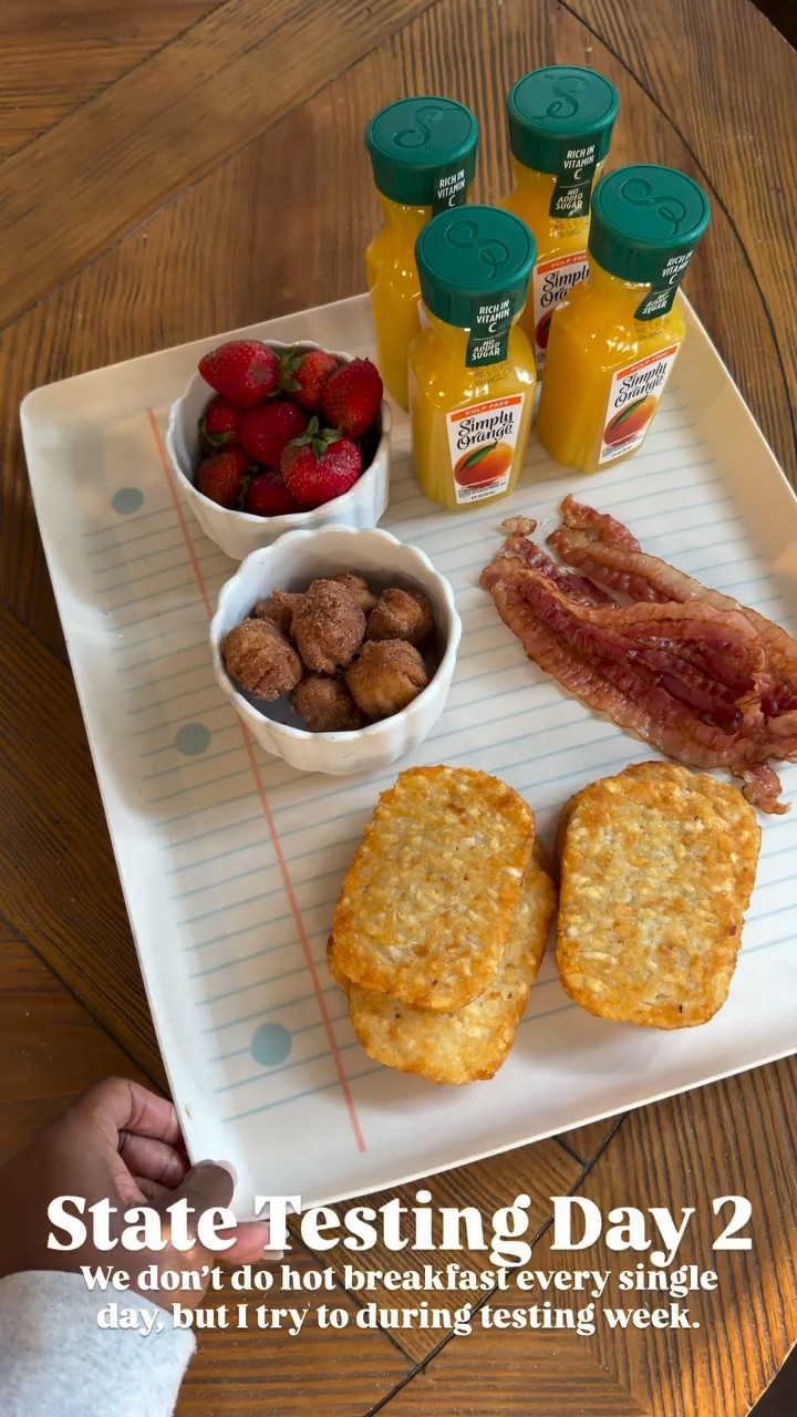 State Testing Day 2 We don’t do hot breakfast every single day, but I try to during testing week.