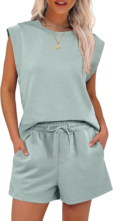 ANRABESS Two Piece Sets for Women 2026 Summer Short Lounge Set Casual Beach Vacation Outfits Spri... | Amazon (US)