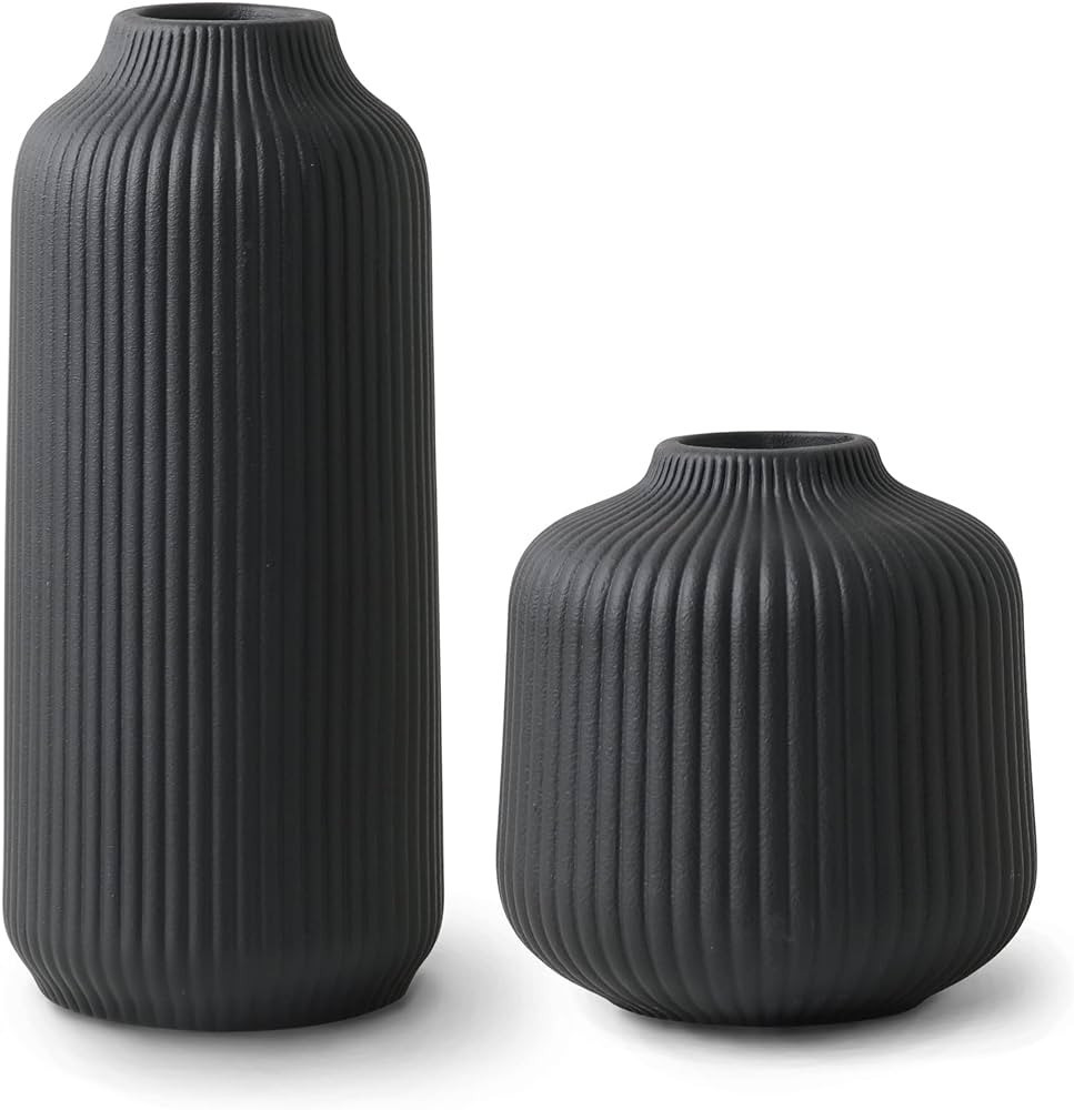 flature Ceramic Vases in Nordic Style, Modern Vase Deco for Pampas Grass, Boho Deco for Windowsil... | Amazon (US)