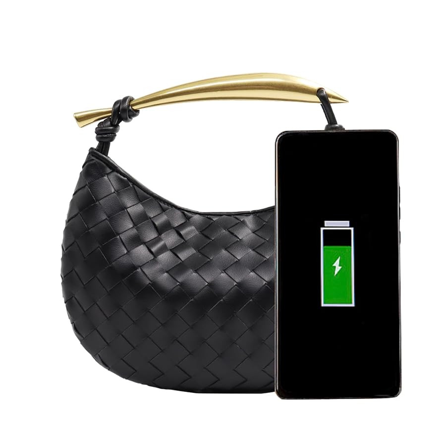 Woven Leather Dumpling Bag Dinner Handbag For Women Purse Hobo Bag Crossbody Shoulder Clutch Even... | Amazon (US)