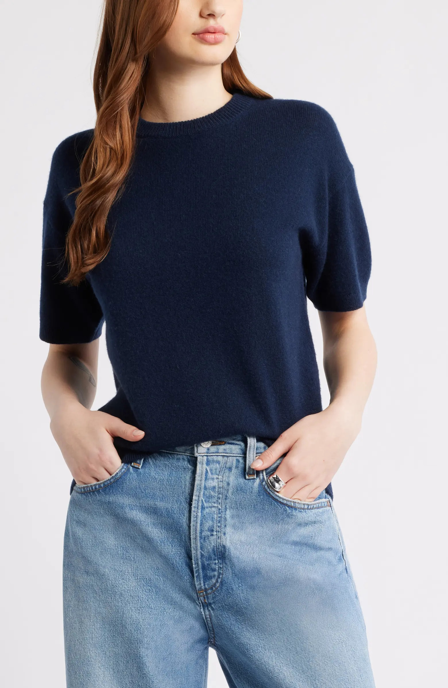 Short Sleeve Cashmere Sweater | Nordstrom