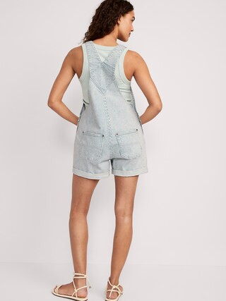 Slouchy Straight Jean Shortalls for Women -- 3.5-inch inseam | Old Navy (US)