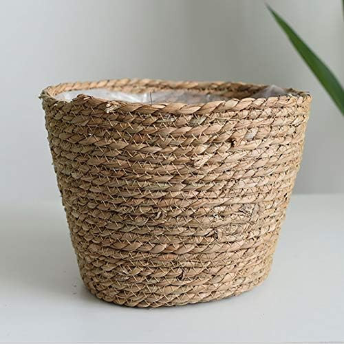 SANGDA Seagrass Basket Planters, Flower Pots Cover Storage Basket Plant Containers Hand Woven Basket | Amazon (US)