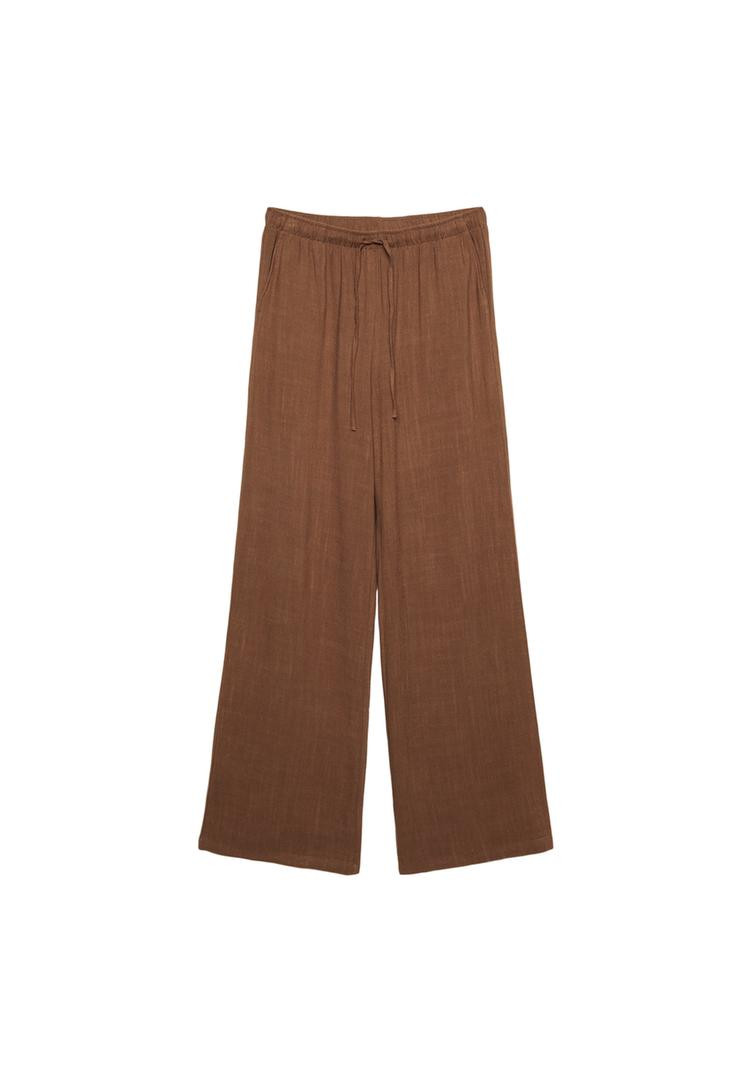 Fließende Hose mit Leinen | Stradivarius DE