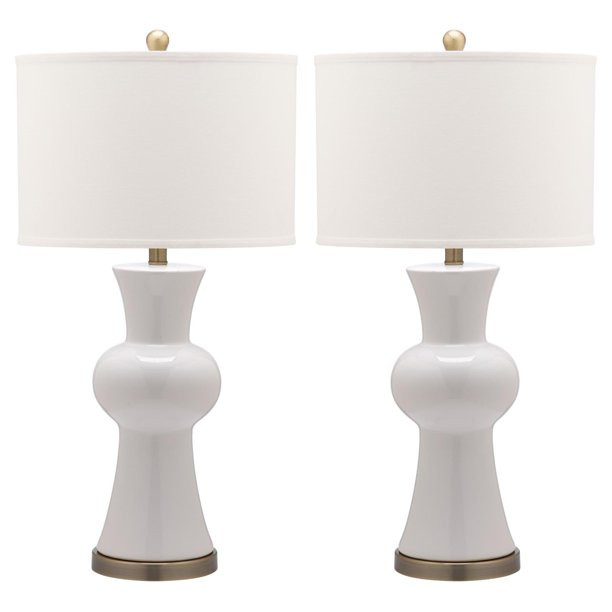 Safavieh Lola 30 Inches. H Column Ceramic Table Lamp, Set of 2 - Walmart.com | Walmart (US)