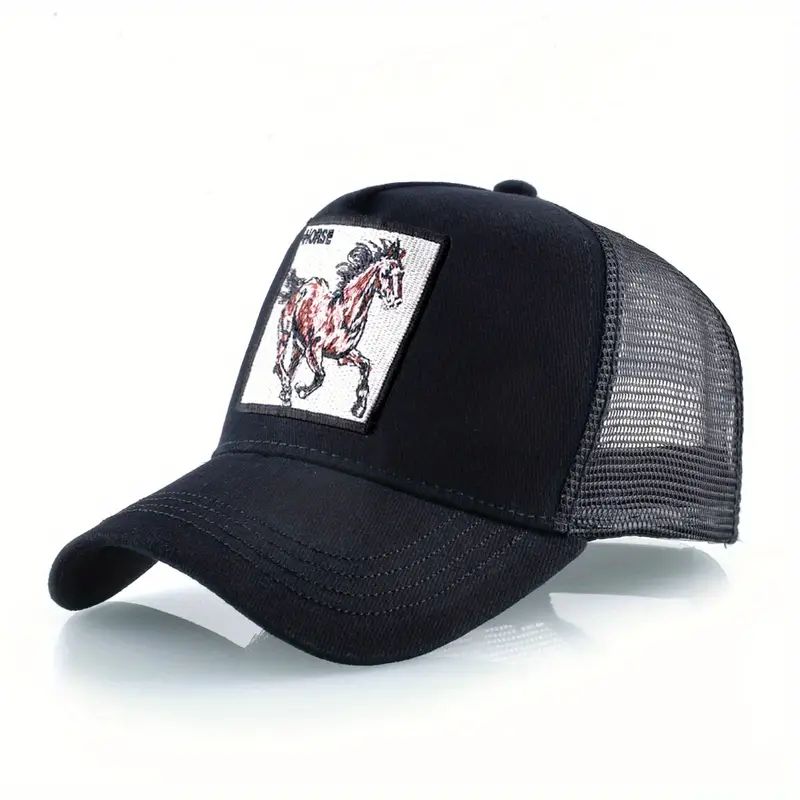 Horse Embroidery Baseball Cap Men's And Women's Animal Peaked Cap Breathable Sun Hat Trucker Cap | Temu Affiliate Program
