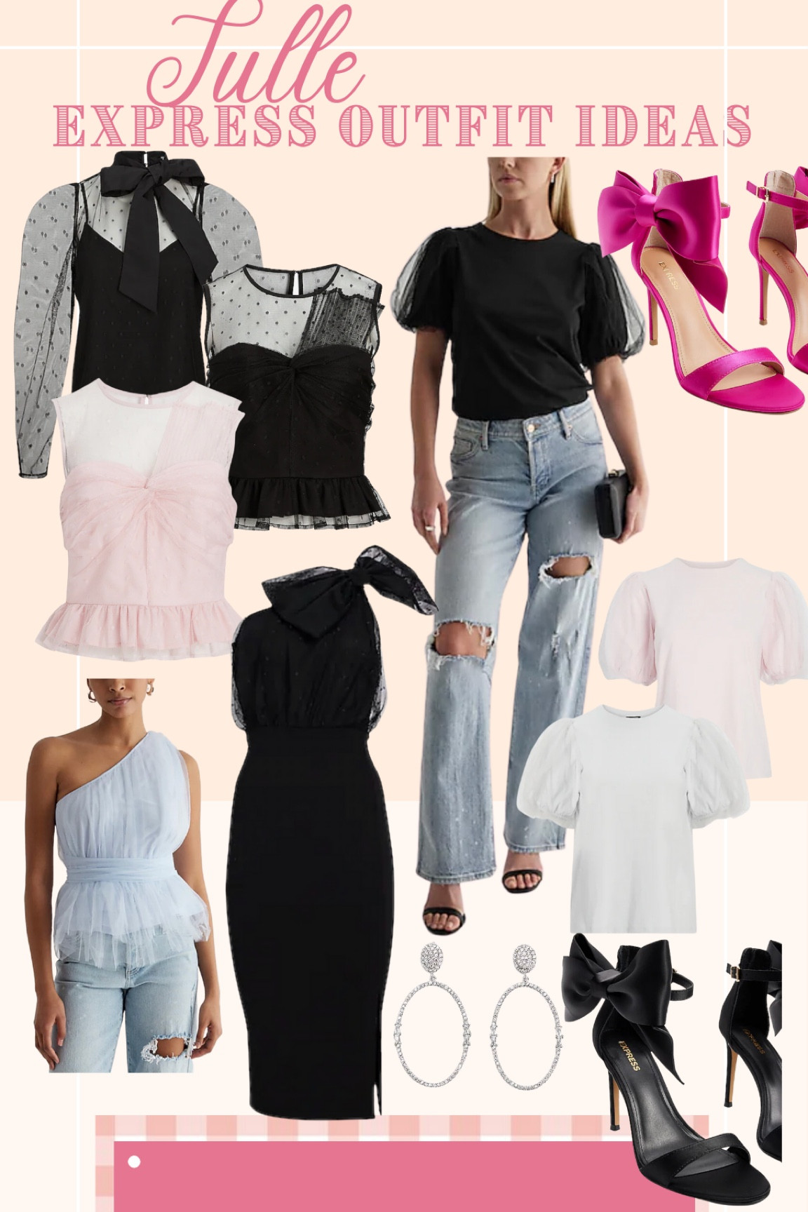 Tulle outfit ideas from Express! Perfect for showers, weddings and anything you want to add a little something extra to! 50% off this beautiful black dress today!

#LTKSeasonal #LTKwedding #LTKsalealert