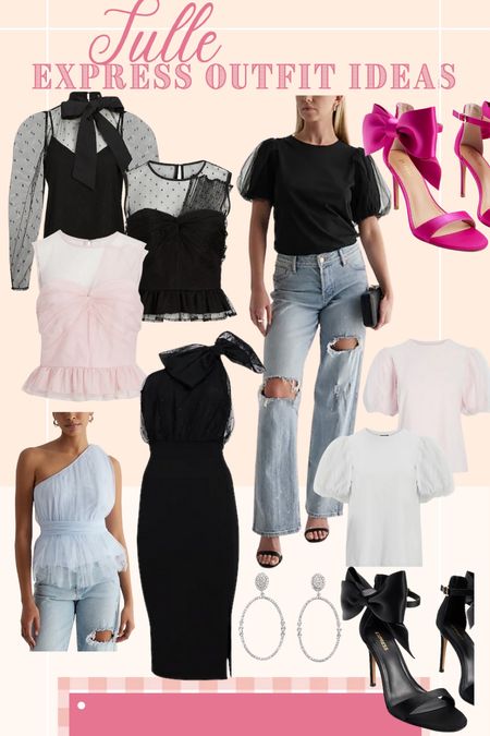 Tulle outfit ideas from Express! Perfect for showers, weddings and anything you want to add a little something extra to! 50% off this beautiful black dress today!

#LTKSeasonal #LTKwedding #LTKsalealert