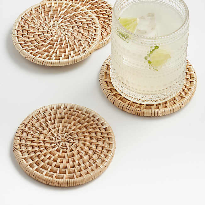 Artesia Natural Coasters, Set of 4 + Reviews | Crate & Barrel | Crate & Barrel