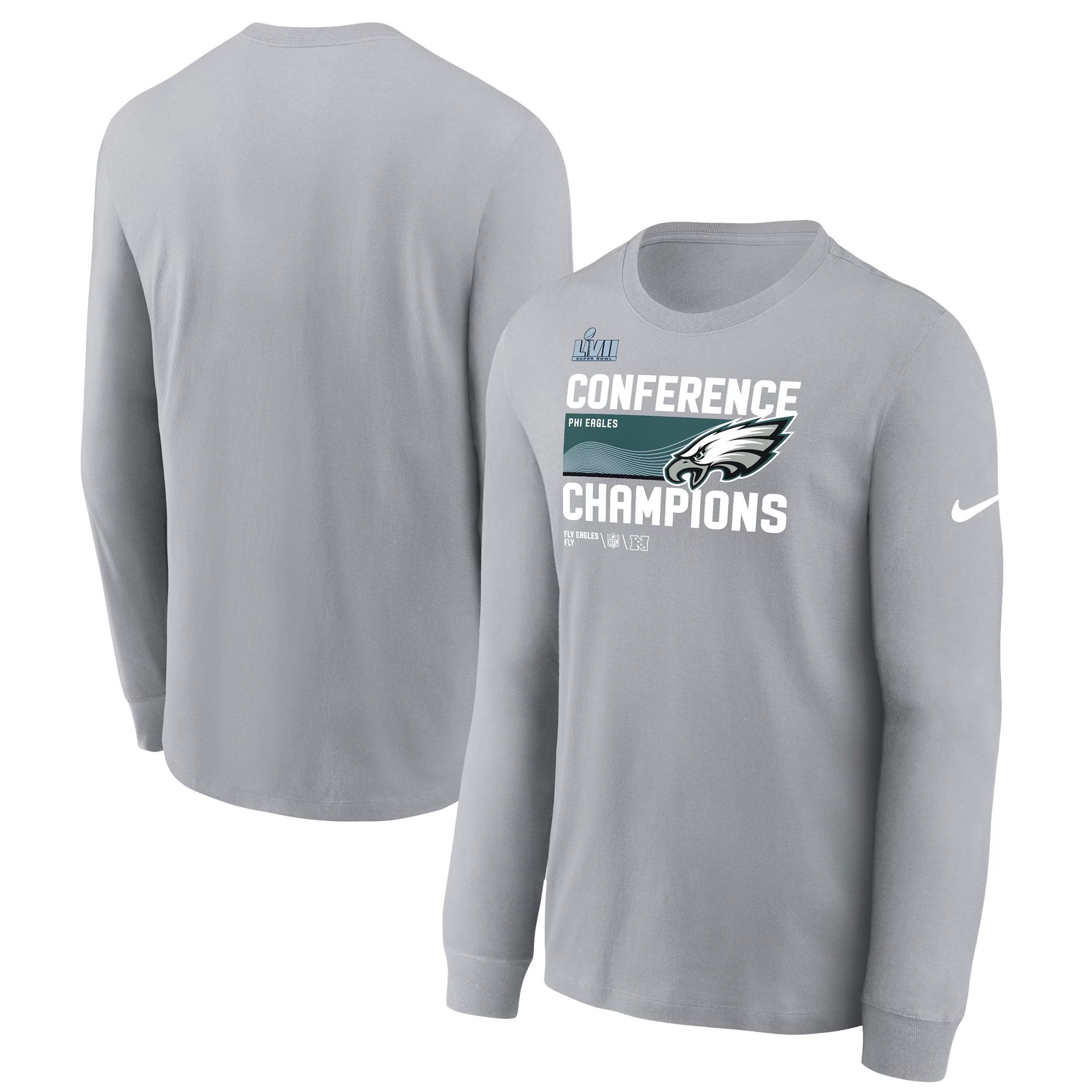 Philadelphia Eagles Nike 2022 NFC Champions Locker Room Trophy Collection Long Sleeve T-Shirt - G... | Fanatics