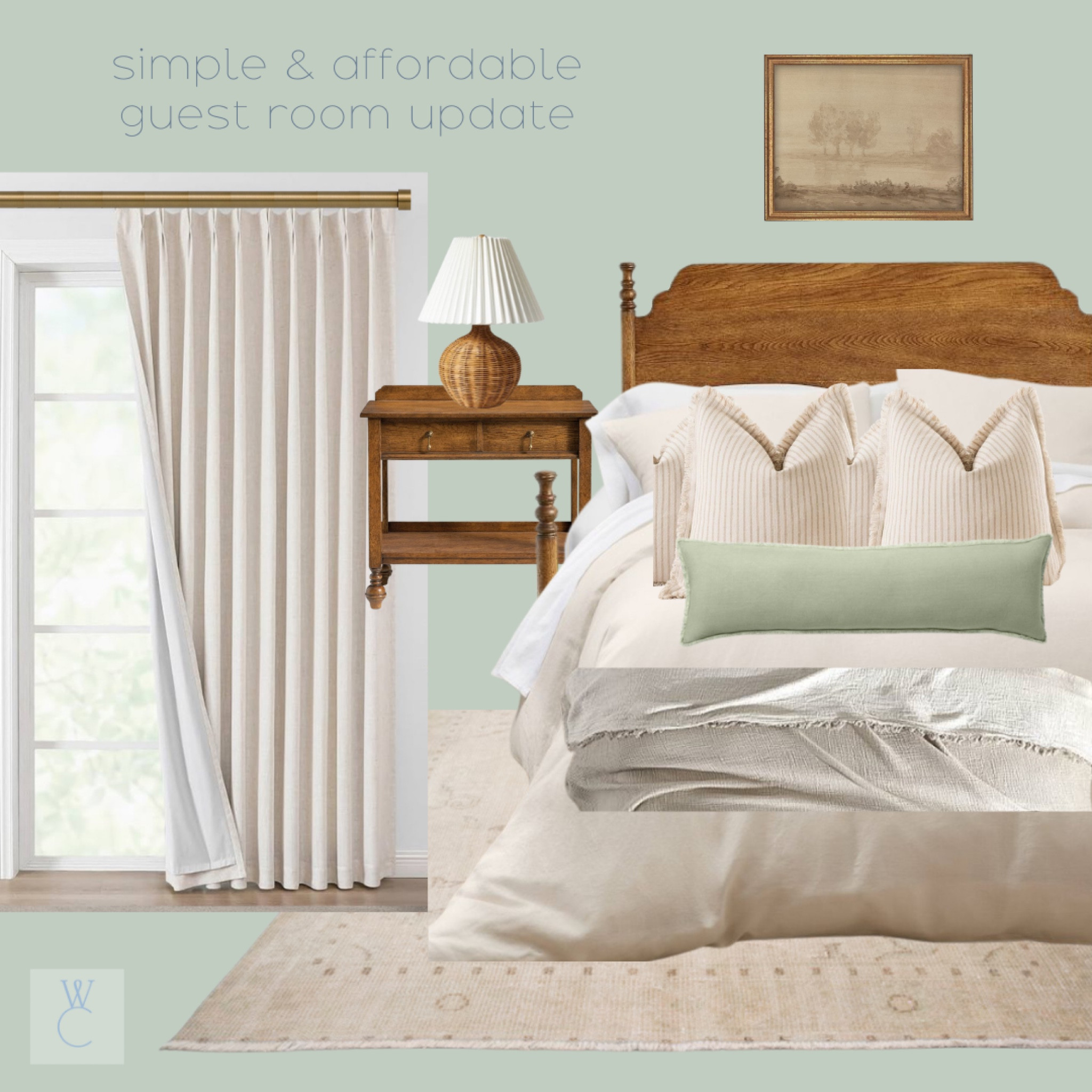 Guest room update. Affordable home decor. Neutral home design. Southern home design. Interior design  

#LTKhome