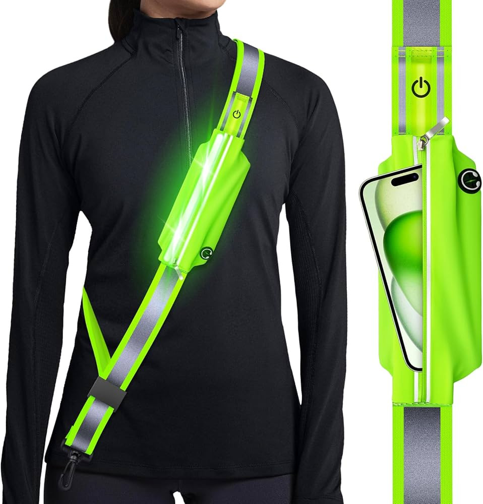 Reflective Sash Gear for Walking at Night,LED Reflective Belt Safety Lights,Lights for Night Dog ... | Amazon (US)