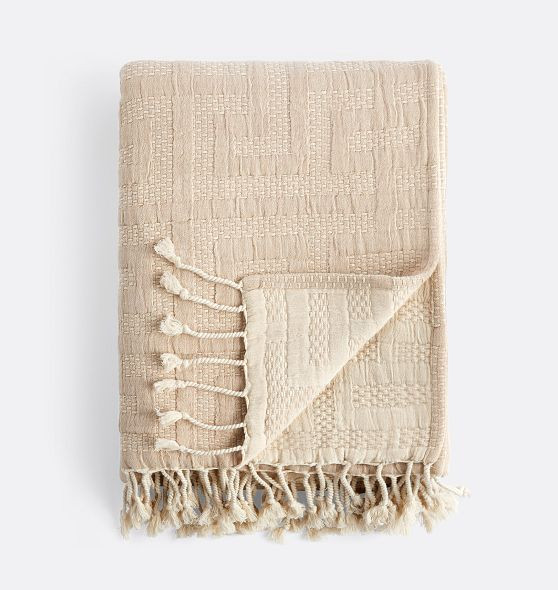 Jacquard Reversible Organic Cotton Throw | Rejuvenation