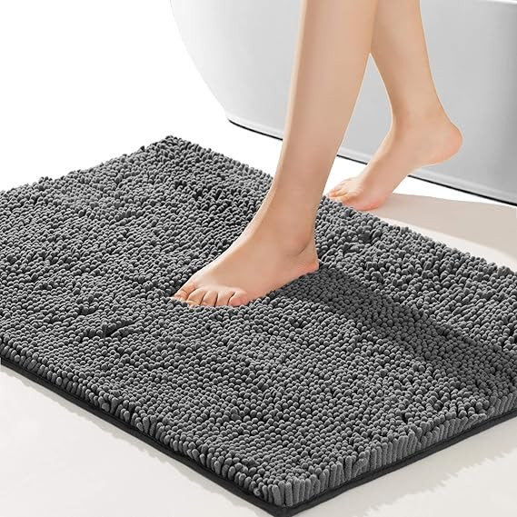 Bathroom Rug,17"×24" Non-Slip Bath Mat,Soft Cozy Thick Bath Rugs for Bathroom,Machine Wash and E... | Amazon (US)