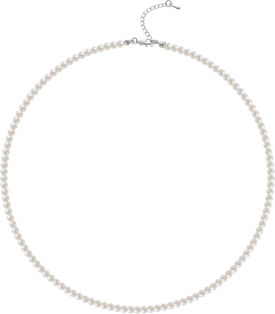 Amazon.com: BABEYOND Round Imitation Pearl Necklace Wedding Pearl Necklace for Brides: Clothing, ... | Amazon (US)