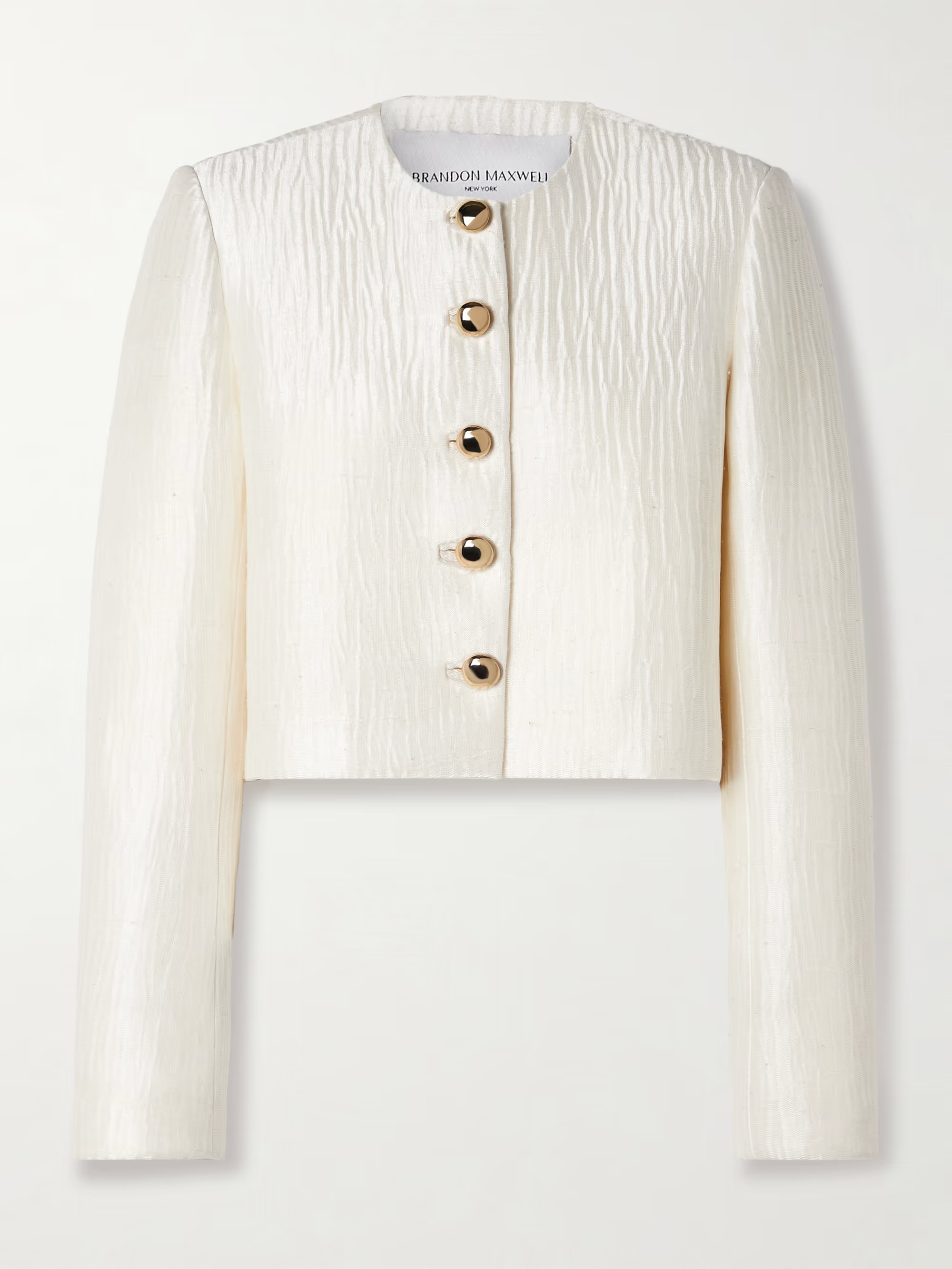 The Ryder cropped crinkled silk-satin jacket | NET-A-PORTER (US)