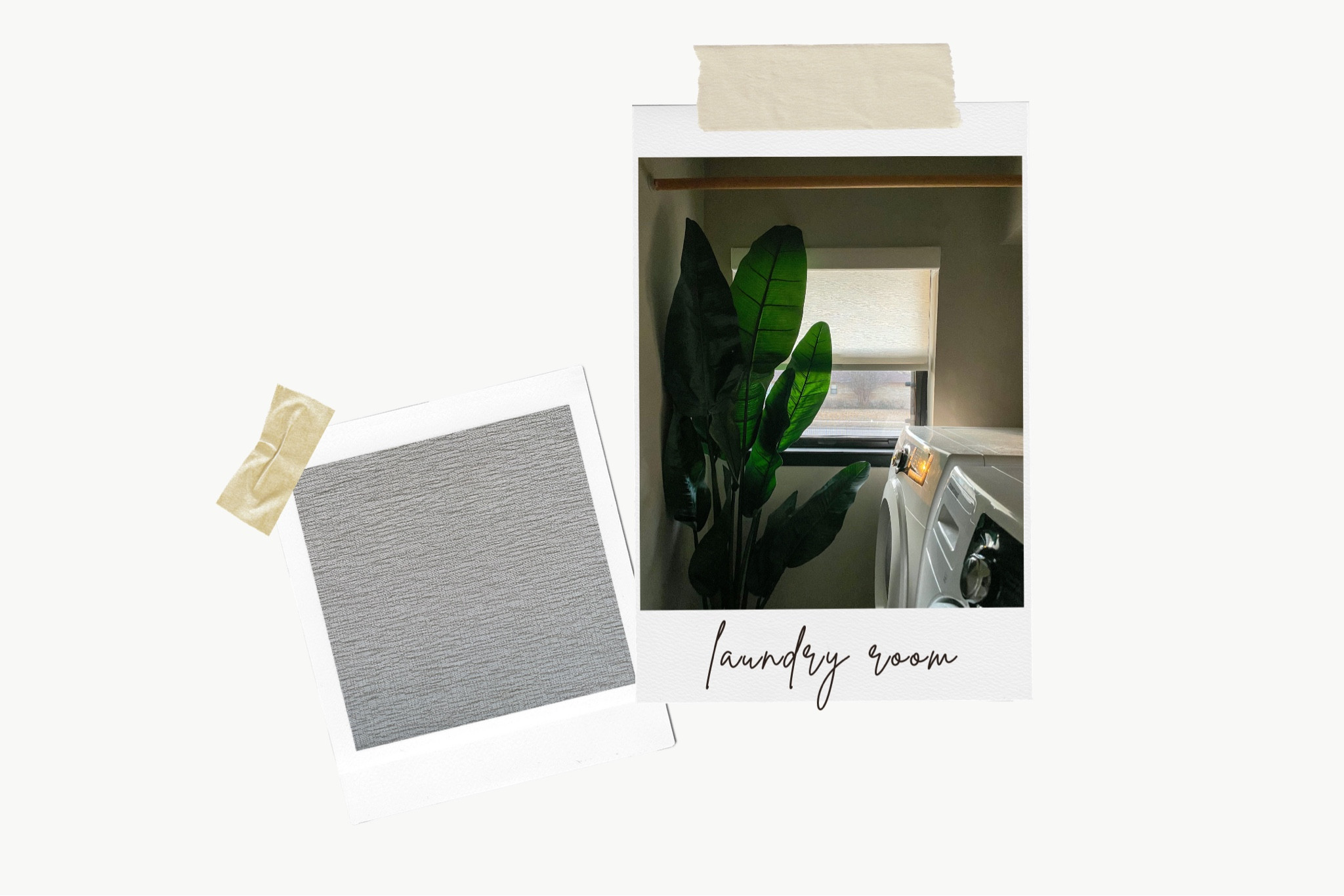 roller shades in our laundry room color- Magnolia!

floating shelf is from IKEA, called Lack wall shelf in oak.

#LTKhome