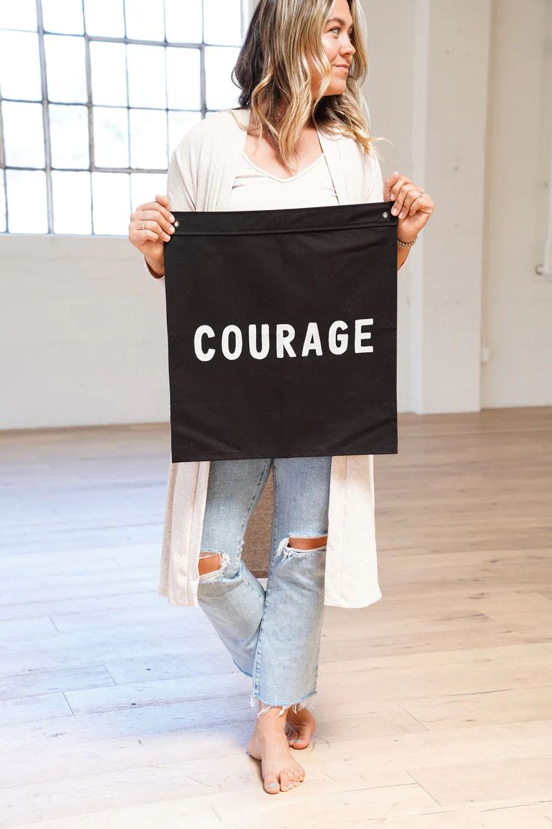 Courage Flag, Black | Carly Jean Los Angeles