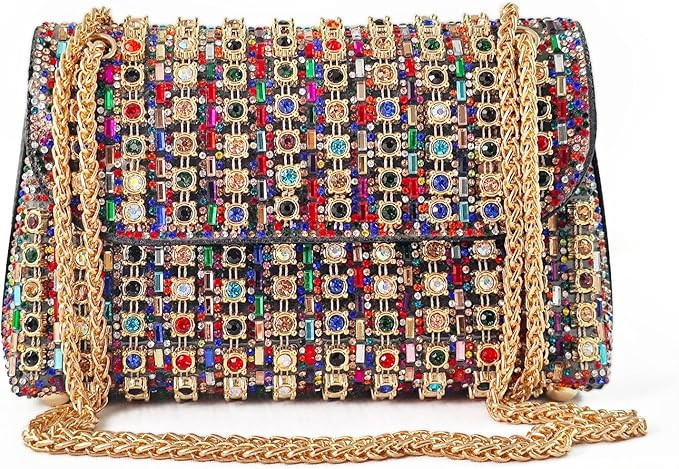 Rhinestone Evening Clutch Purse - Sparkling Evening Purse Clutch Bag for Women, Ideal for Wedding... | Amazon (US)