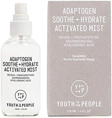 Youth To The People Adaptogen Soothe + Hydrate Activated Mist - Hyaluronic Acid, Reishi + Pentapepti | Amazon (US)