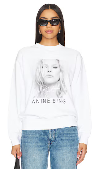 Ramona Kate Moss Sweatshirt in White | Revolve Clothing (Global)