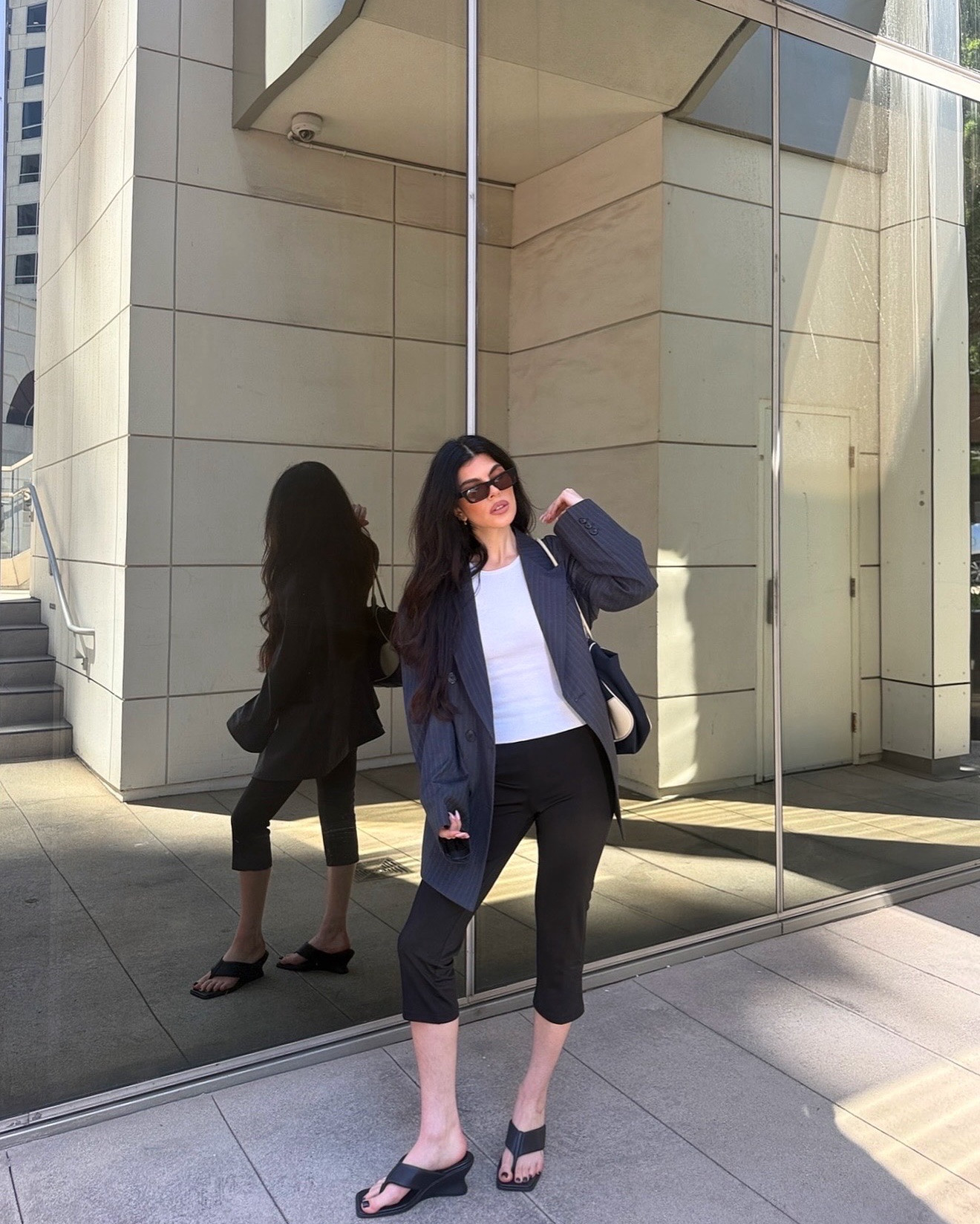 She’ll always be a blazer girl 

Pinstripe blazer, classic blazer, timeless blazer, vintage designer, wedge sandals, capris under 100, styling capris

#LTKgrwm #LTKWorkwear #LTKootd