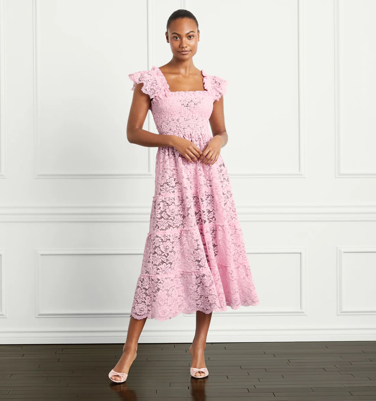 The Lace Ellie Nap Dress - Pink Lace | Hill House Home