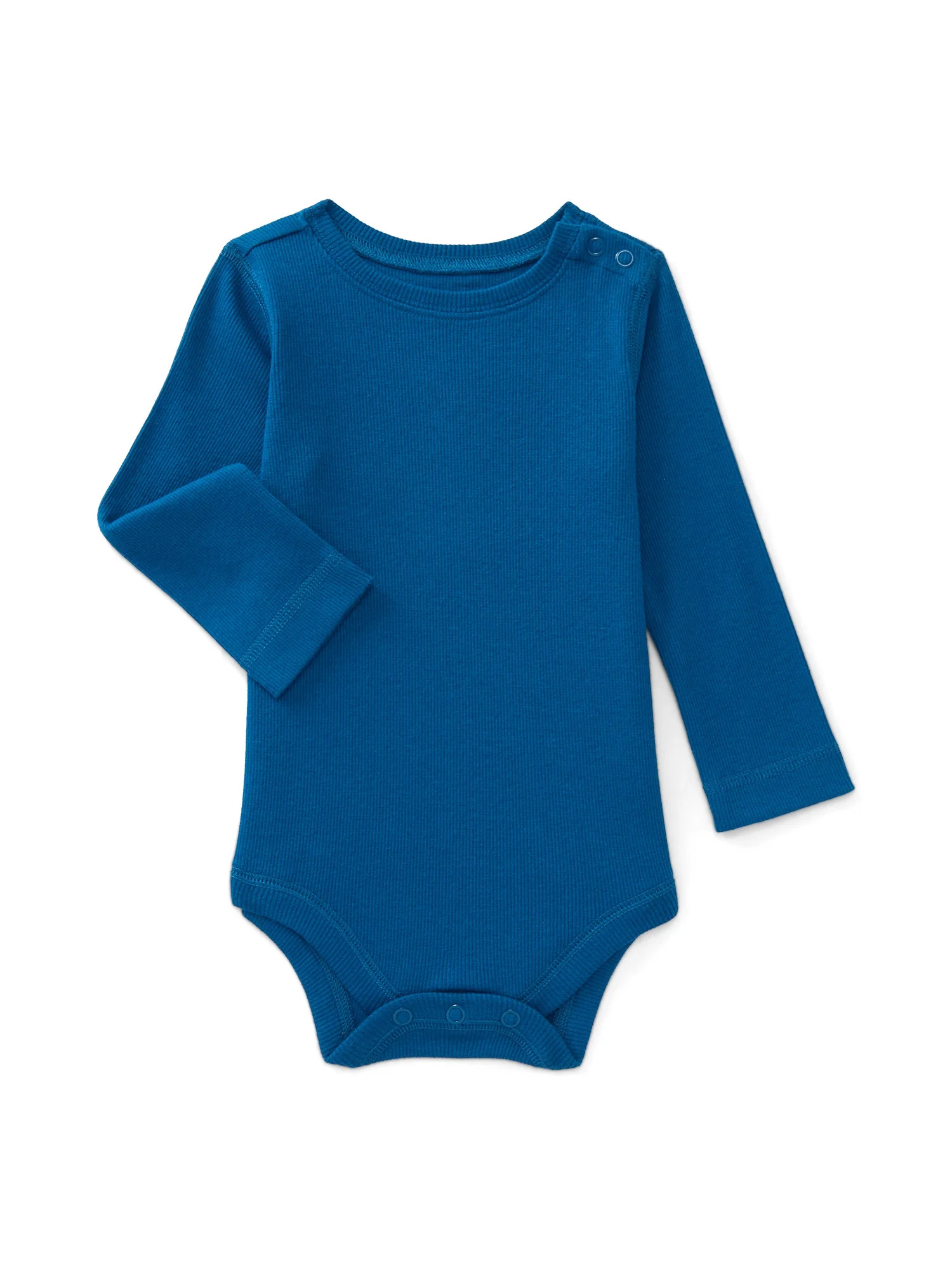 Garanimals Baby Boys Ribbed Bodysuit with Long Sleeves, Sizes 0M-24M | Walmart (US)