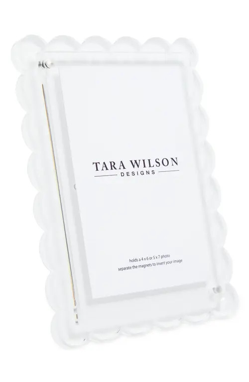 Tara Wilson Designs Scallop Picture Frame in White at Nordstrom, Size 6X8 | Nordstrom