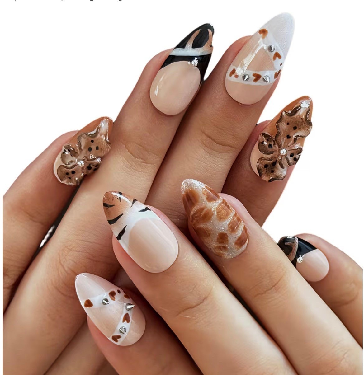 Neutral statement press on nails with a modern mixed design. Perfect for college girls and busy moms who want something bold but wearable.
Salon look at home with no appointment needed. Tap to see the full set #nails #gelnail #naildesgin

#LTKBeauty #LTKValentine #LTKgrwm