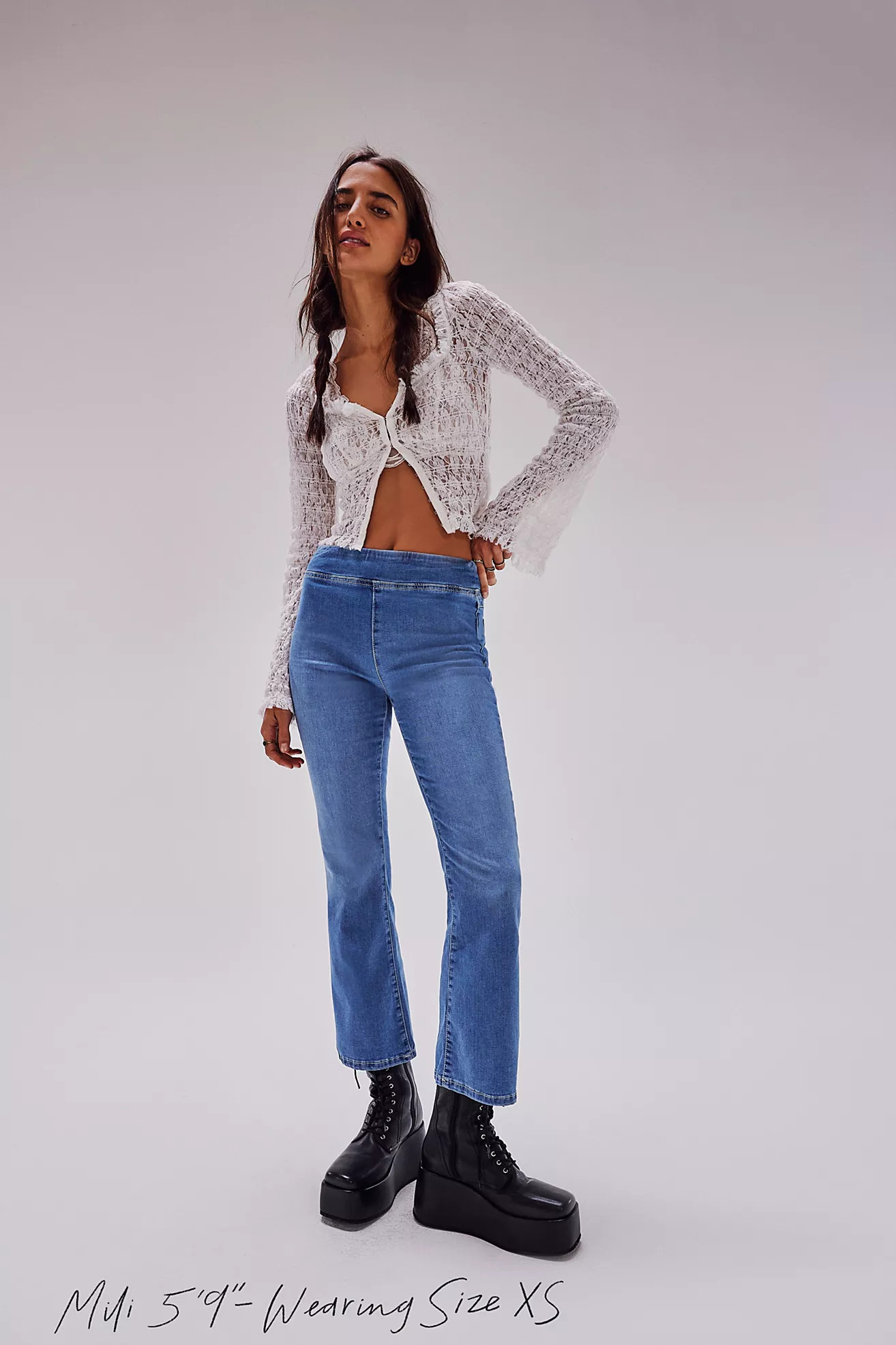 We The Free In My Feelings Cropped Slim Flare Jeans | Free People (Global - UK&FR Excluded)